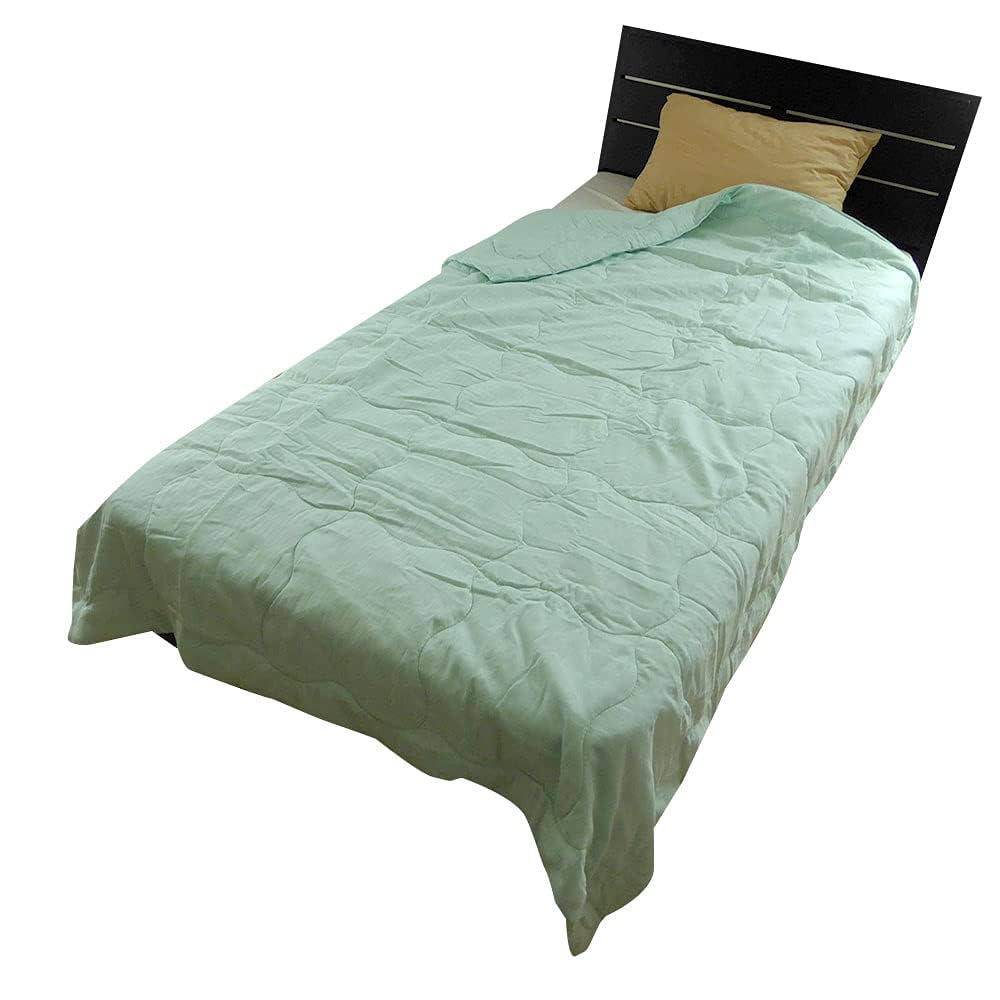 日本製 洗える和晒 手引き 2重ガーゼ真綿肌掛け布団 シングル